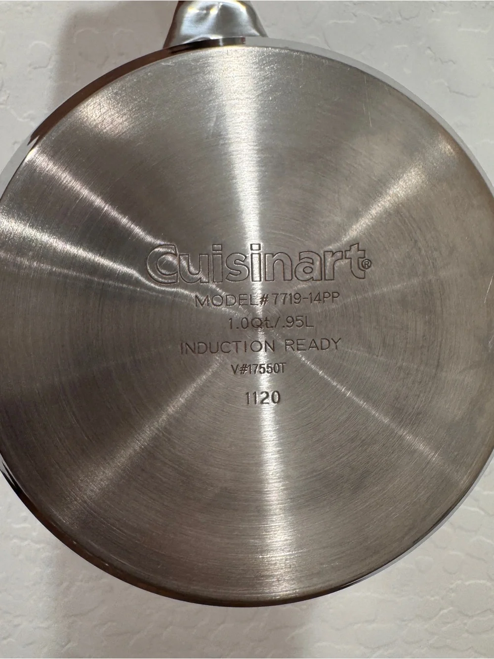 Cuisinart Induction Ready 1 Qt Stainless Steel Sauce Pot Model 7719-14PP W/ Lid